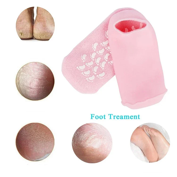 High Quality Moisturizing Spa Gel Heel Socks Exfoliating Preventing Dryness Foot Skin Rejuvenation Foot Care Elastic Sock 1 Pair