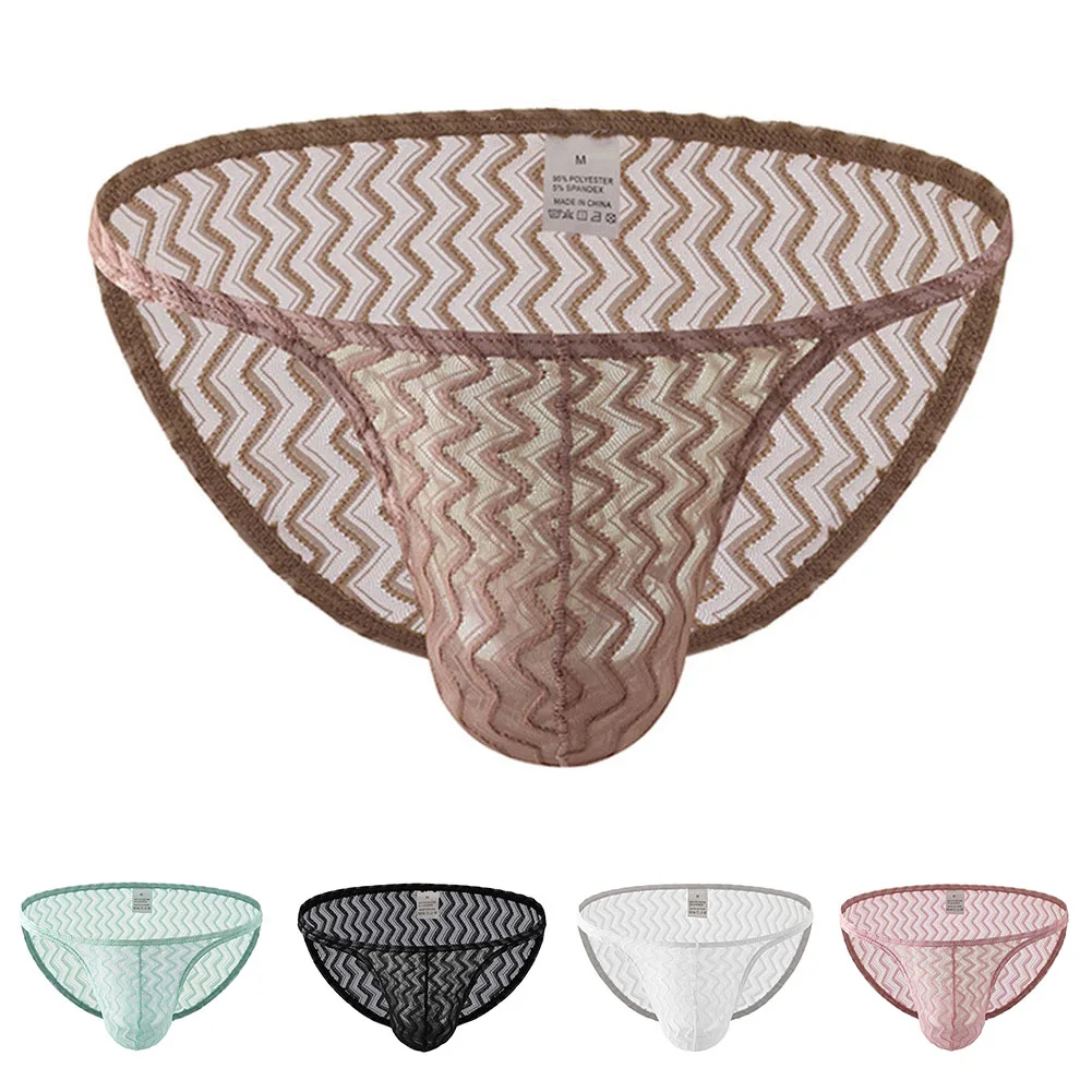 

Breathable Panties Lace Briefs Comfortable Daily Use Classic Style Comfortable Fit Pouch Underwear S-XL Size For Men