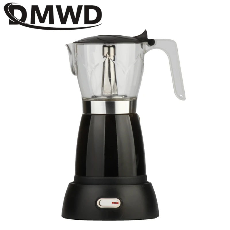 DMWD 110V/220V Electric Moka Pot Espresso Italian Mocha Coffee Maker Percolators Stovetop Tool Filter Coffee Making 300ml