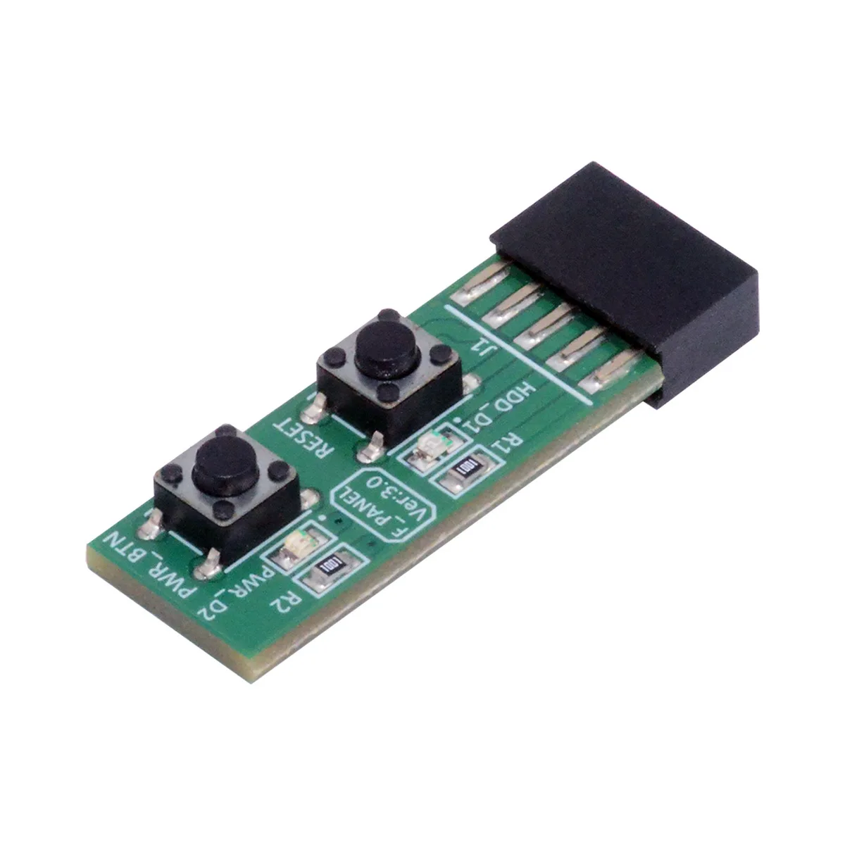 1pc 10Pin DIY PC Assembly Tool Switching Tester Switching Board Adapter with Resets/Power Button Accessory for Desktop computers