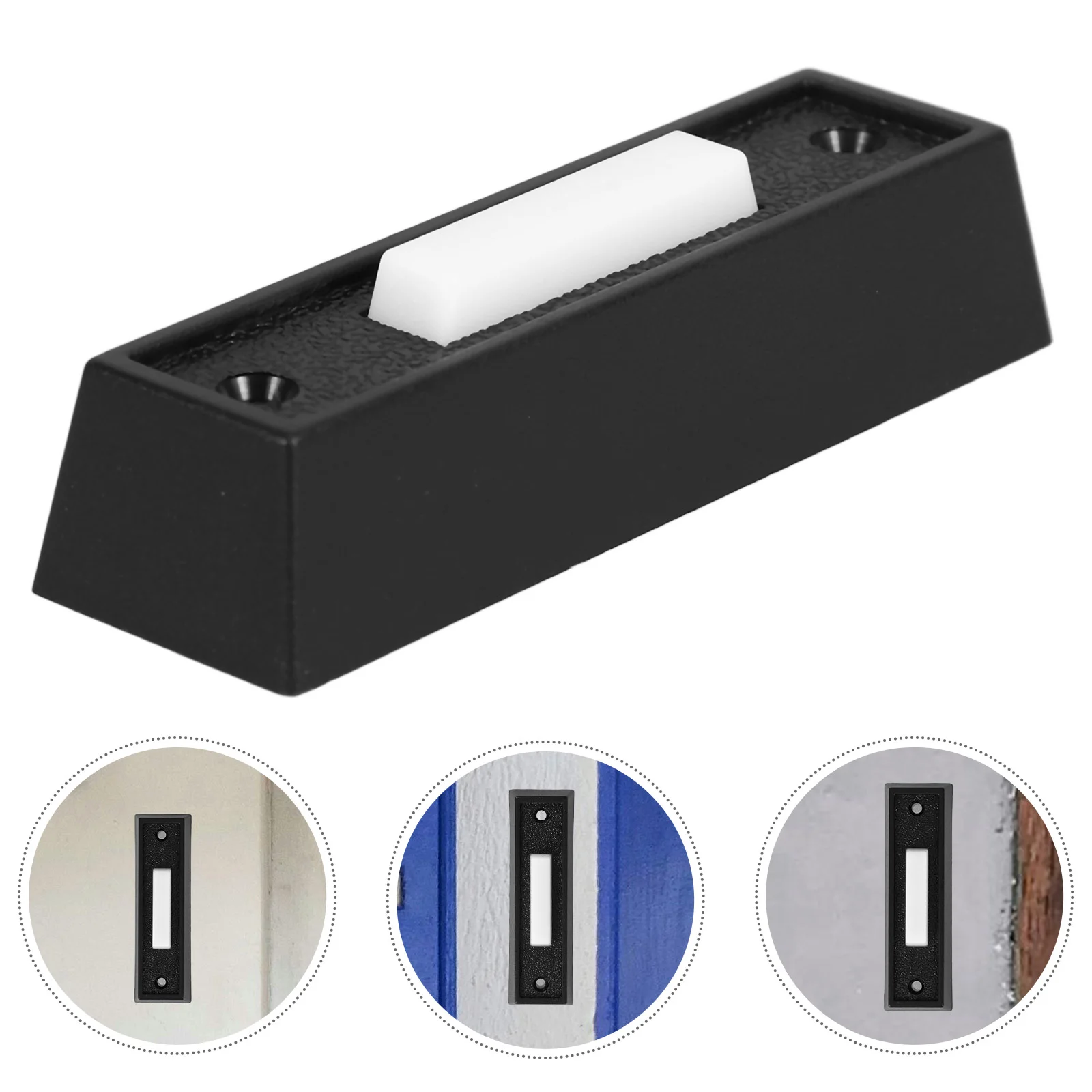 Wall Hanging Doorbell Switch Wired Button Replacement Plastic Lighted Durable Ringer