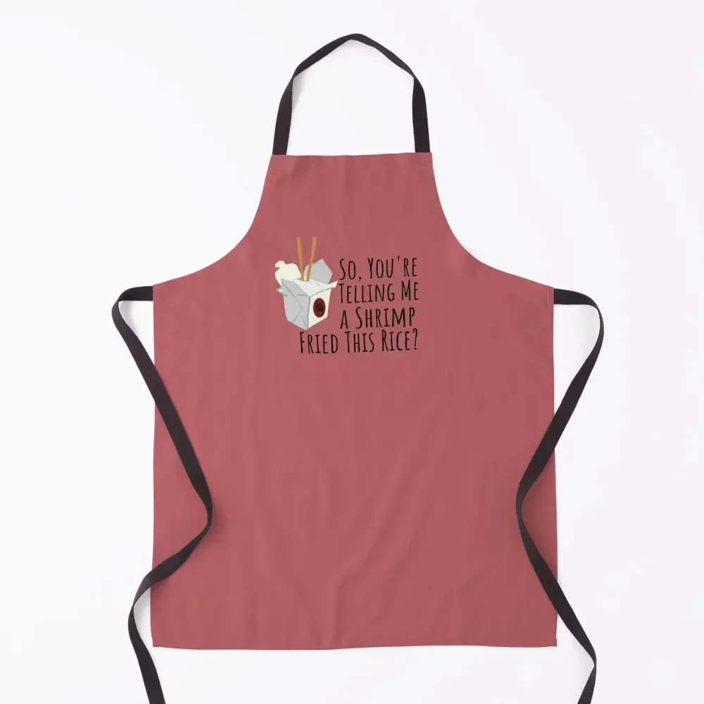 So You're Telling Me a Shrimp Fried This Rice? Apron christmas decoration Women's Dress men's barbecue Apron