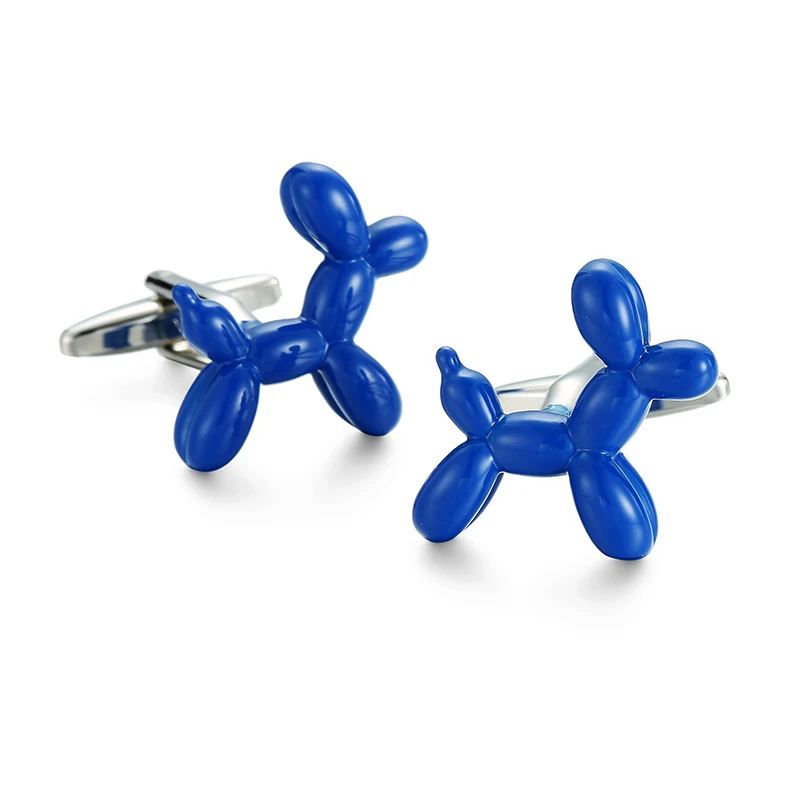 High quality blue balloon dog cufflinks fashionable French shirt exquisite brass material design men's wedding cufflinks