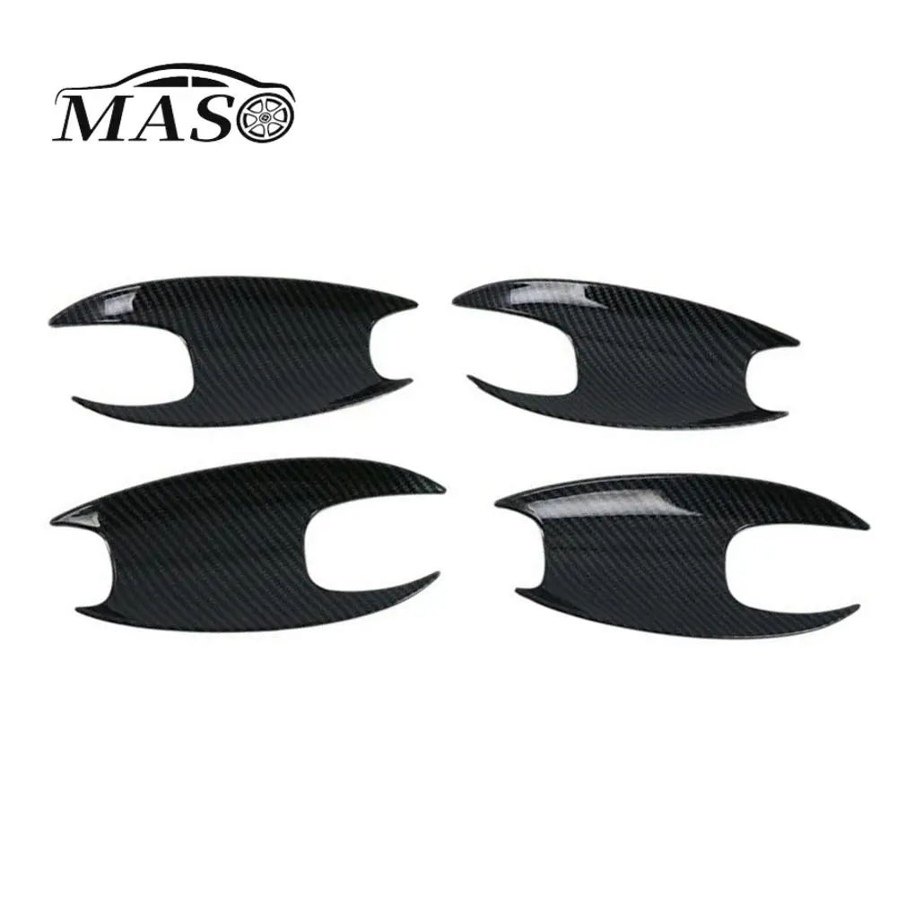 

4X для BMW X3 2018-2021, хромированная крышка дверной ручки автомобиля из углеродного волокна, наклейка на чашу, аксессуары для стайлинга