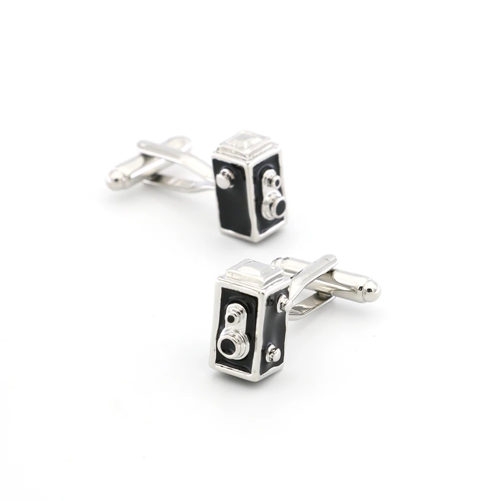 iGame Camera Cuff Links Quality Brass Material Black Color Photography Enthusiasts Design Cufflinks For Men Gift