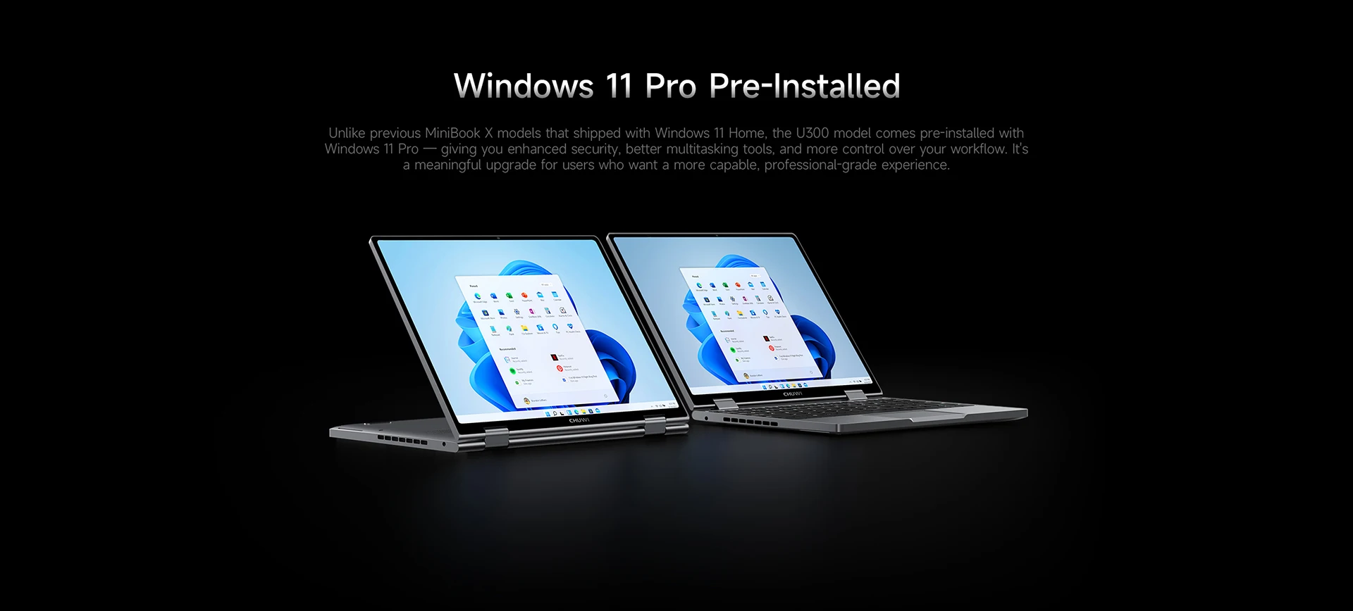 CHUWI MiniBook X 2-in-1 Laptop-Tablet Intel U300 CPU 10,51' FHD IPS Bildschirm 16GB LPDDR4 512GB SSD Windows 11 Notebook PC WIFI 6 – Detail 15