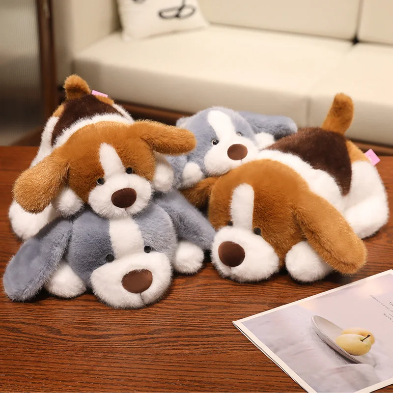 

25/35/45CM Kawaii Lying Fat Dog Plush Toys Lovely Dog Plush Mat Stuffed Soft Animal Pillow for Birthday Gift Home Decor
