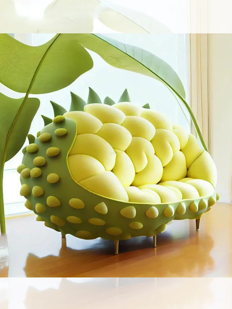 Fiberglass Soft Bag Lazy Sofa Creative Simulation Durian Sofa Chair Living Room Home