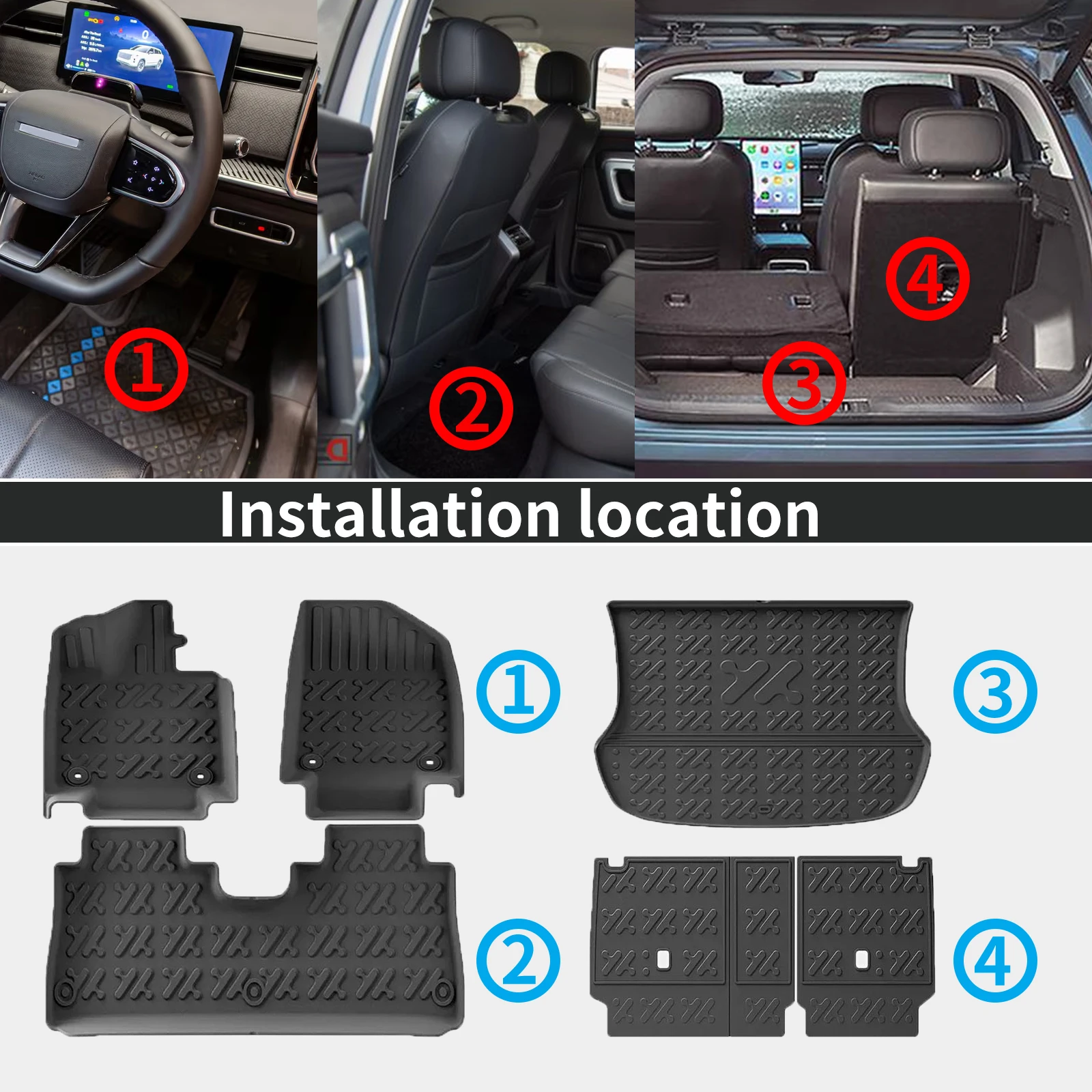 for IM LS6 MG IM6 2023 2024 2025 2026 Waterproof TPE Car Mats 3D Laser Scanning Perfect Fit Odorless Accessories Easy Clean