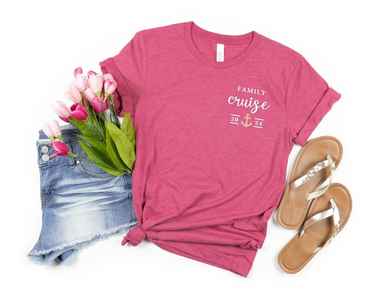 

Family Cruise Pocket T Shirt Minimalist Vacation Adventure Memorie Together Summer Matching