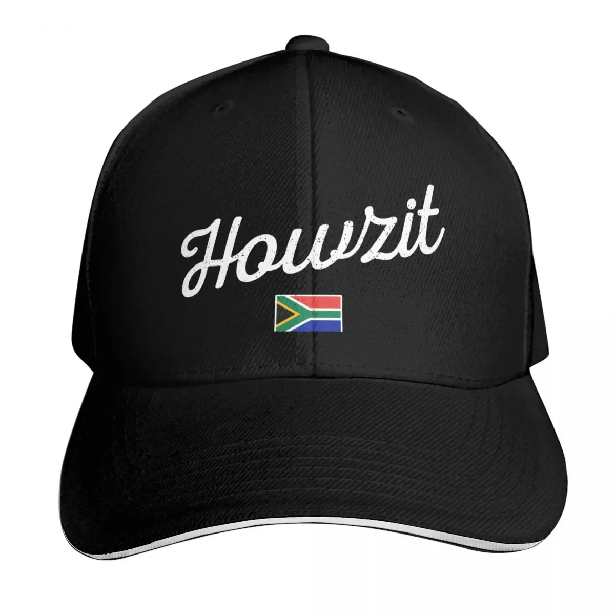 Howzit Classic South Africa Greeting Hello Baseball Cap Cotton Twill Breathable Contrast Two Tone Brim Snapback Flat Bill