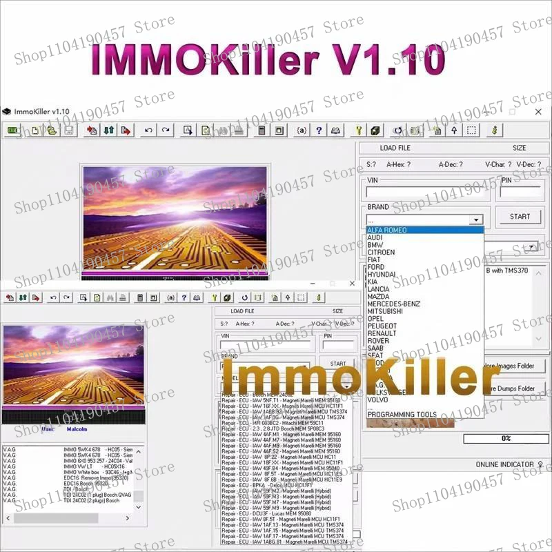 

ImmoKiller v1.10 Modification and closure software for car anti-theft system for accesorios para auto