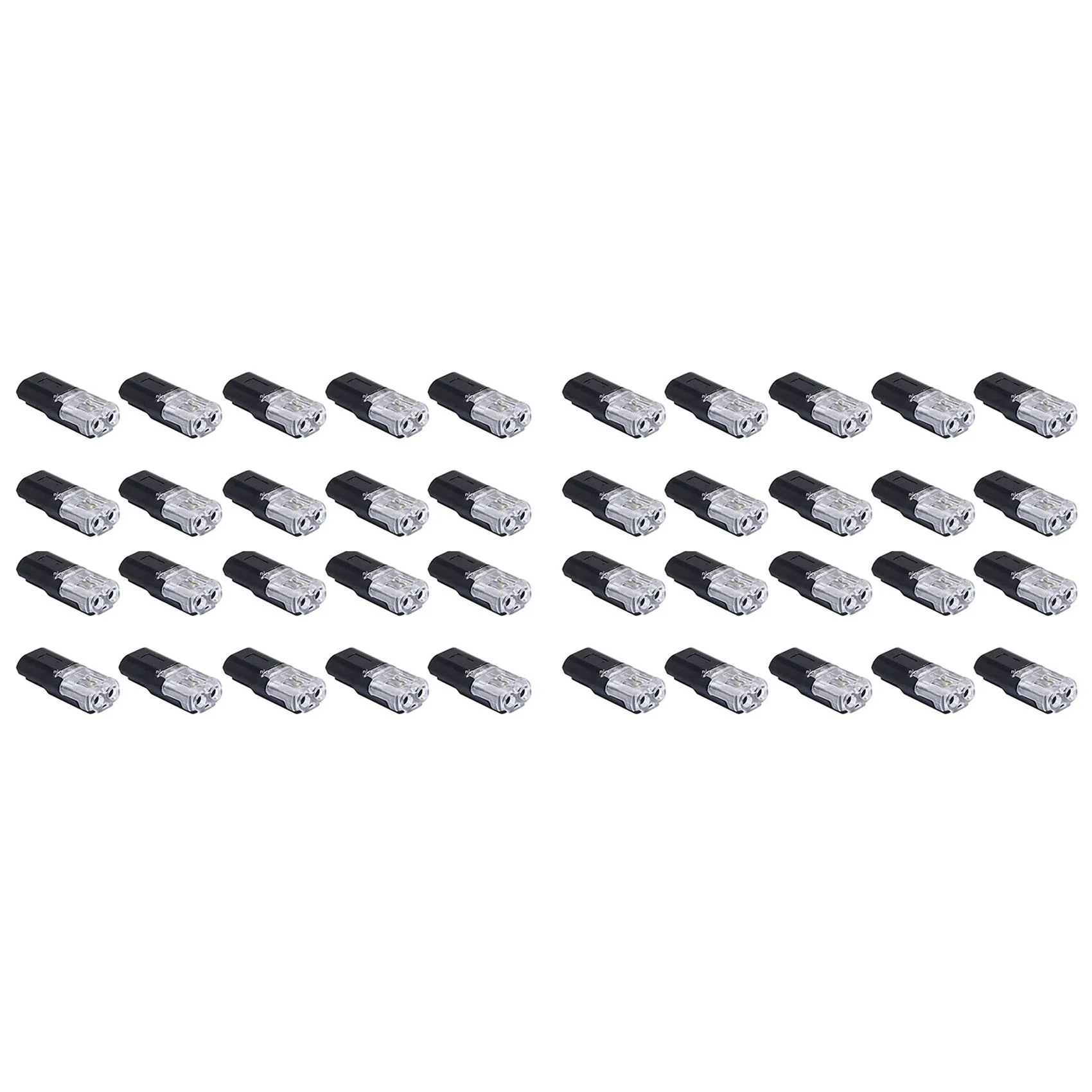 

40PCS Double-Wire Plug-In Connector With Locking Buckle,Pluggable Connectors 2 Pin 2 Way Universal Compact Wire Terminal