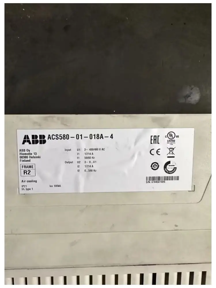 اختبار العاكس ACS580-01-018A-4 مستعمل شحن سريع #5