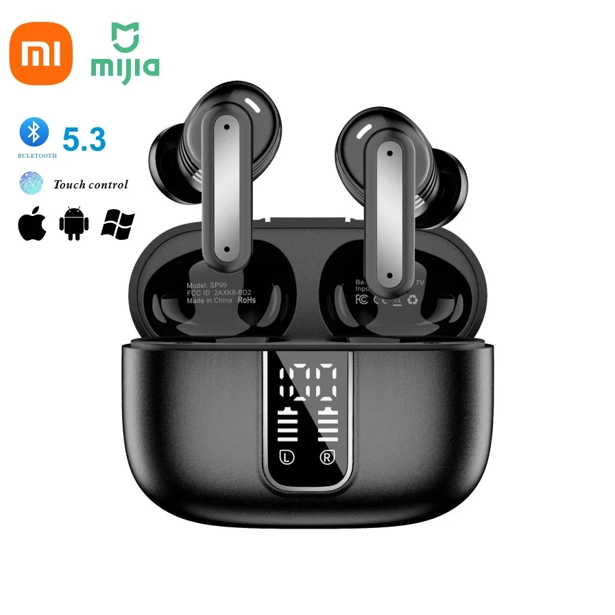 سماعات أذن Xiaomi SP99 الرقمية اللاسلكية بتقنية البلوتوث 5.3 لتقليل الضوضاء ومسافات طويلة جدًا داخل الأذن سماعات رياضية للجري