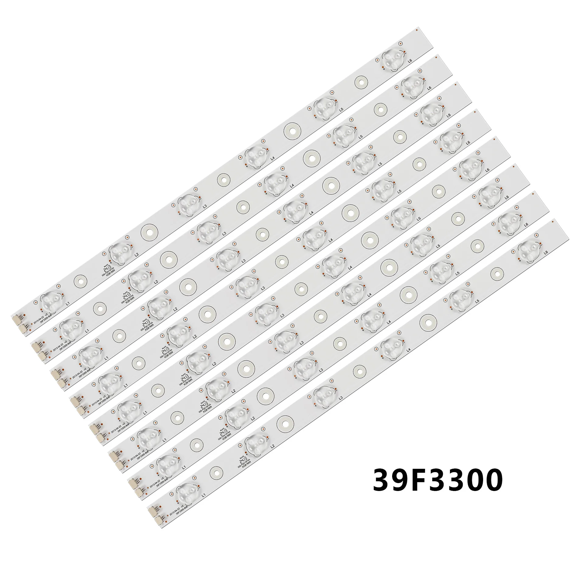 

New 8PCS/lot 6LEDs 6V 380mm 39" LCD TV backlight strip For T C L(TMT)39F3300-8*6 4C-LB3906-YH2 4C-LB3906-YH1