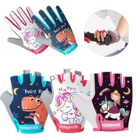 Guantes de ciclismo para niños, patines de medio dedo, guantes para bicicleta de montaña, guantes deportivos para niños y niñas