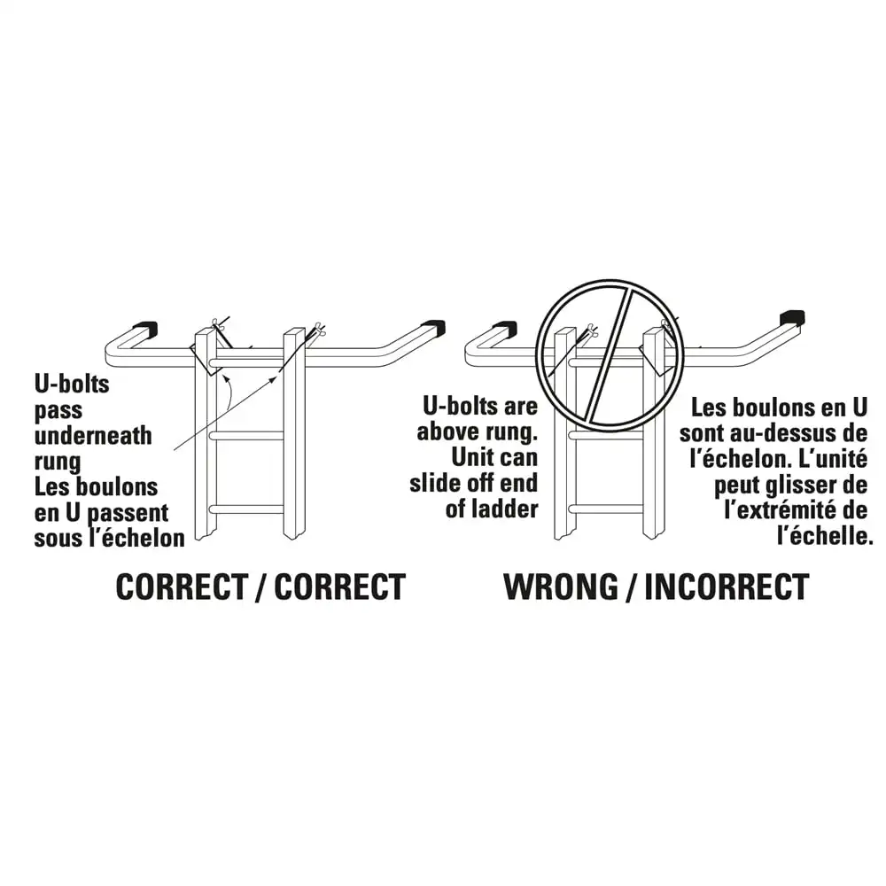 Stabilizzatore per scale in alluminio per scale di estensione, capacità di carico di 150 libbre, LP-2200-00