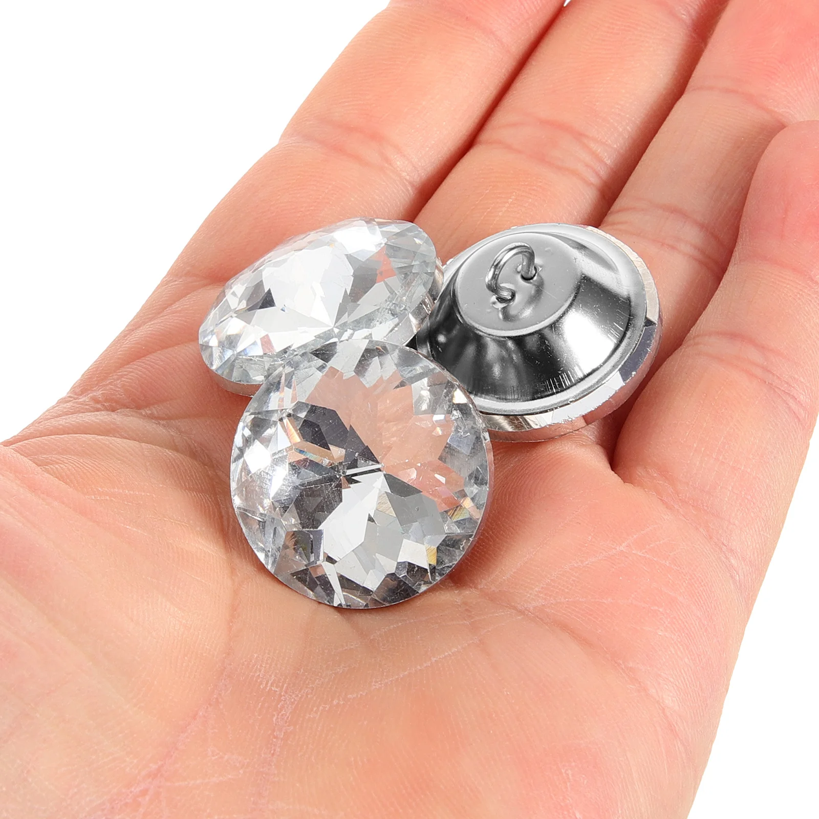 20 прозрачных стеклянных пуговиц для шитья