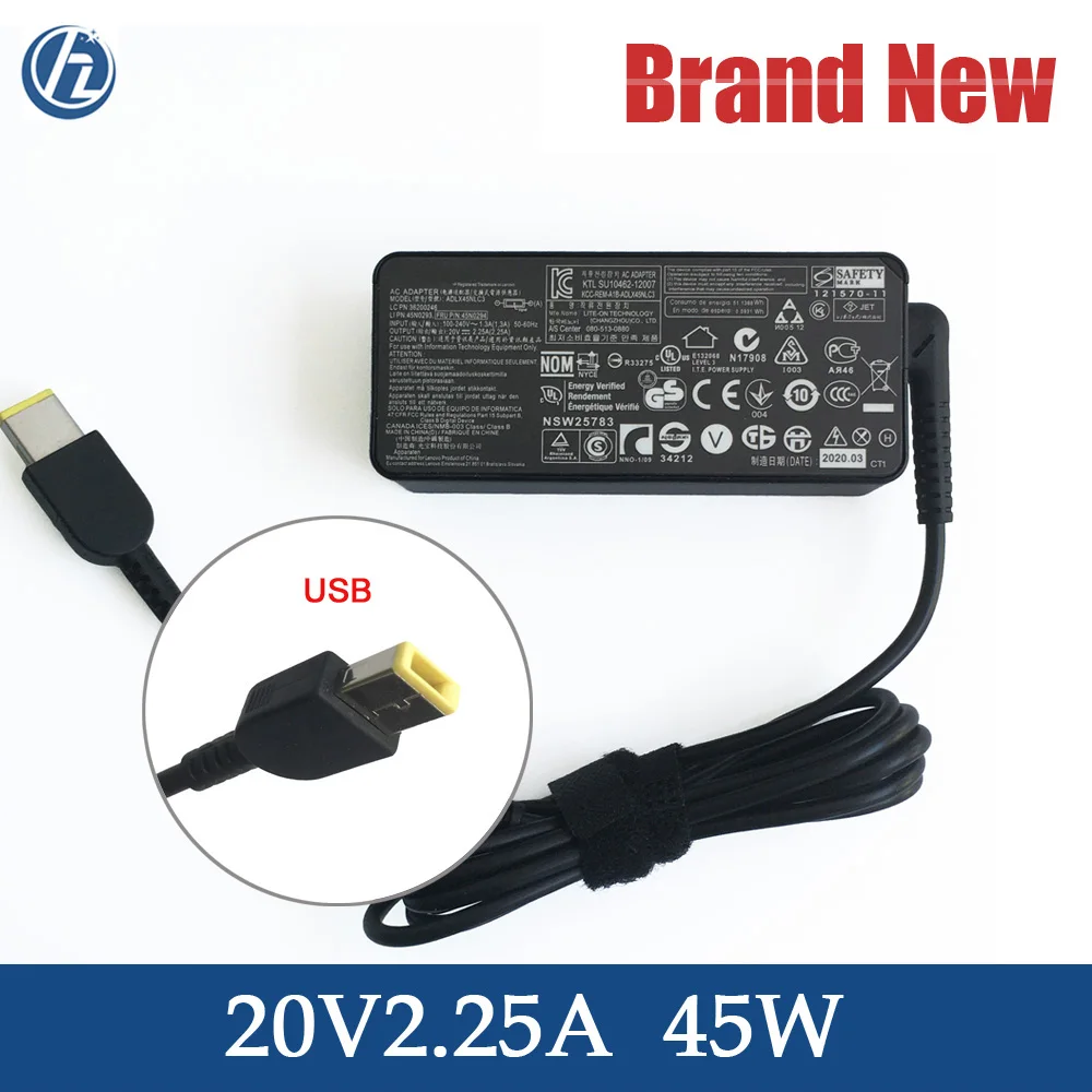 Зарядное устройство для ноутбука Lenovo ThinkPad Helix, 45 Вт, 20 в, 11,6 А