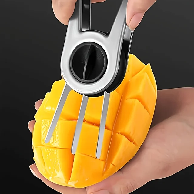 Stainless Steel Mango Cutter Splitter Avocado Slicer Fruit Melon Cutting Knife Peeler Coring Diced Peeling Tool Kitchen Gadgets 4 Stainless Steel Mango Cutter Splitter Avocado Slicer Fruit Melon Cutting Knife Peeler Coring Diced Peeling Tool Kitchen Gadgets 4