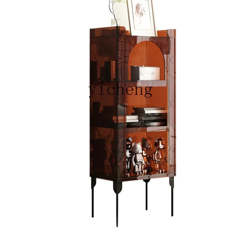 

TQH light luxury shelf storage display cabinet modern simple living room wine cabinet bedroom multi-layer floor bookshelf