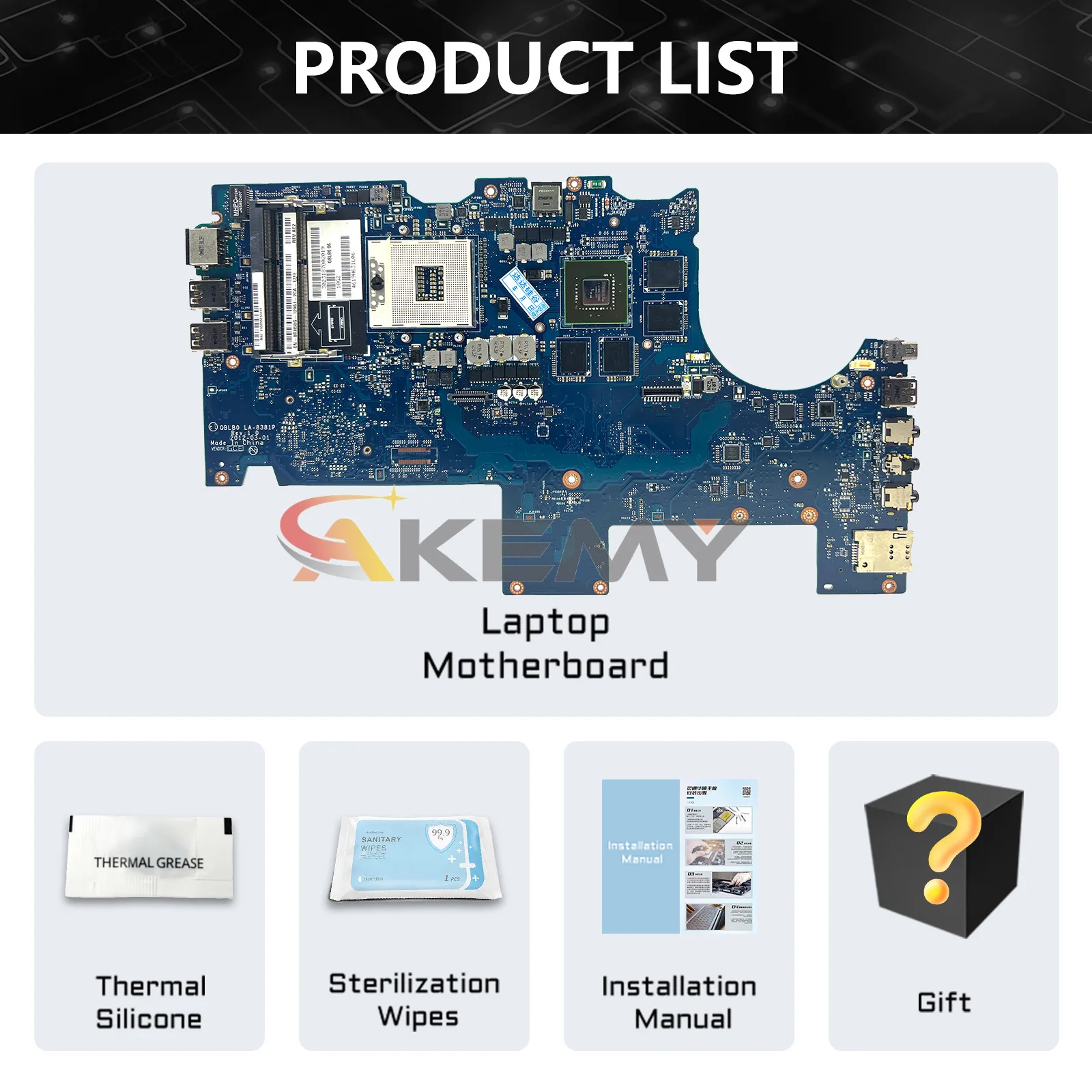 LA-8381P Laptop motherboard For DELL Alienware M14X R2 Mainboard CN-0RH50G SLJ8C GT650M DDR3 tested OK