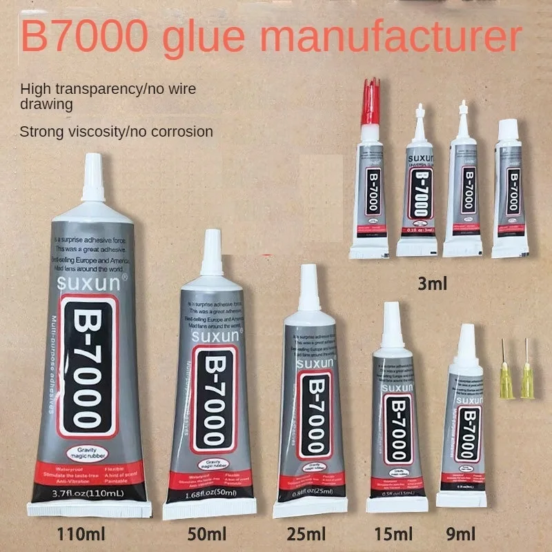 SUXUN B7000 15/50/110ml Mobile Phone Screen Superglue B7000 Adhesive Telephone Glass Glue Repair Point Diamond Jewelry Diy Glue