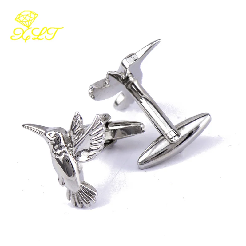 Bird Cufflinks Metal Hummingbird Cuff Studs Buttons Animal Clothing Shirts Suits Accessories Men's Jewelry Wrap Around Cufflinks