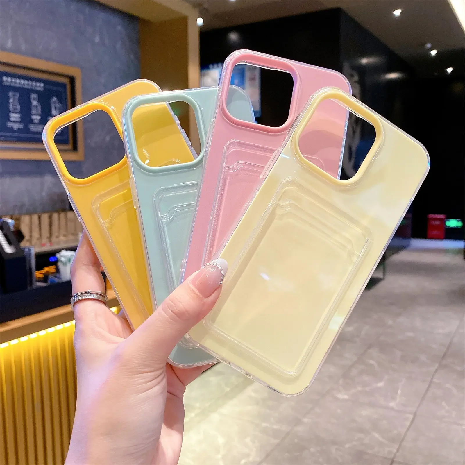 Candy Jelly-funda de teléfono 2 en 1 para Apple iPhone 11, 12, 13, 14, 15, 16E, 16 Pro Max Plus, Funda protectora con tarjetero