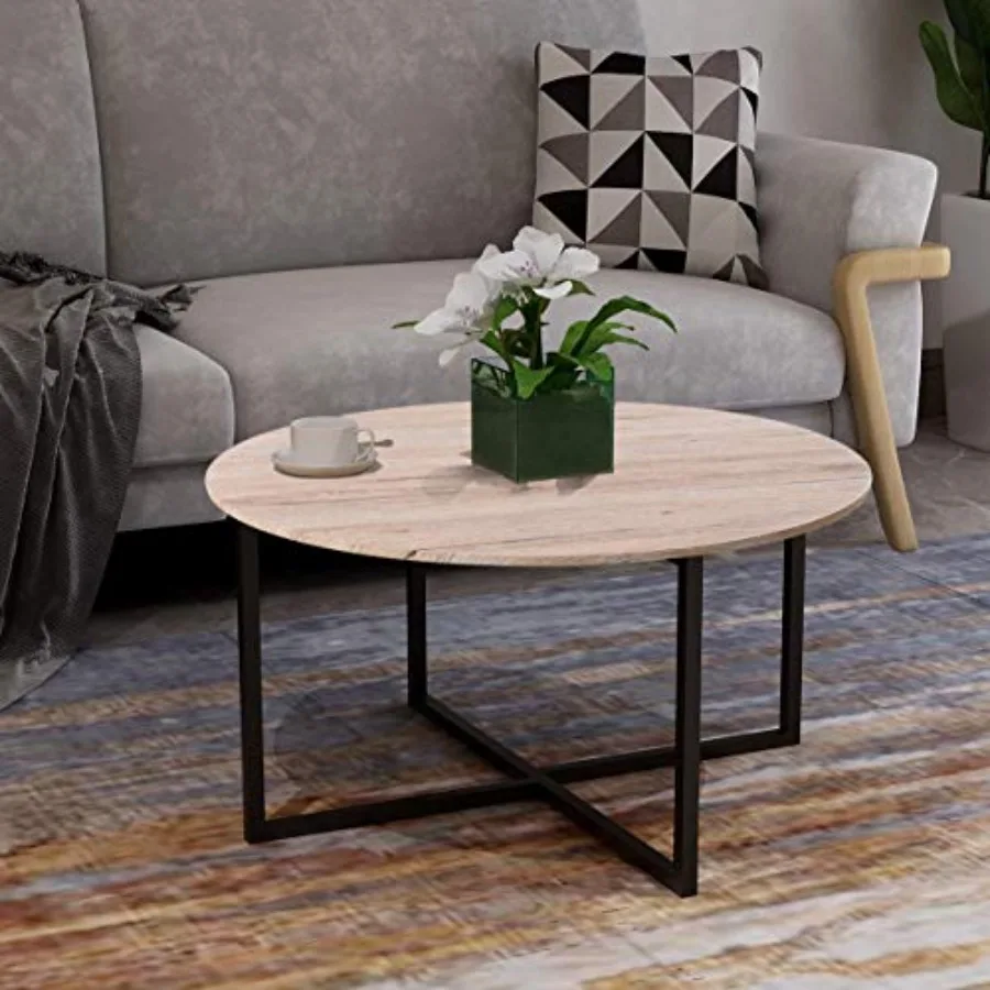 

Round Coffee Table Sofa Table Kitchen Dining Tables Modern Leisure Tea Table Office Conference Pedestal Desk White