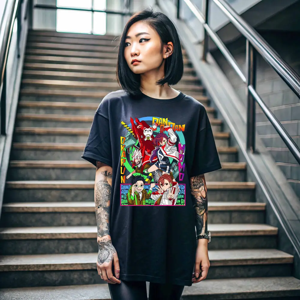 Dandadan Okarun T-shirt Momo Ayase Anime Cute Graphic Manga T-shirt All Size