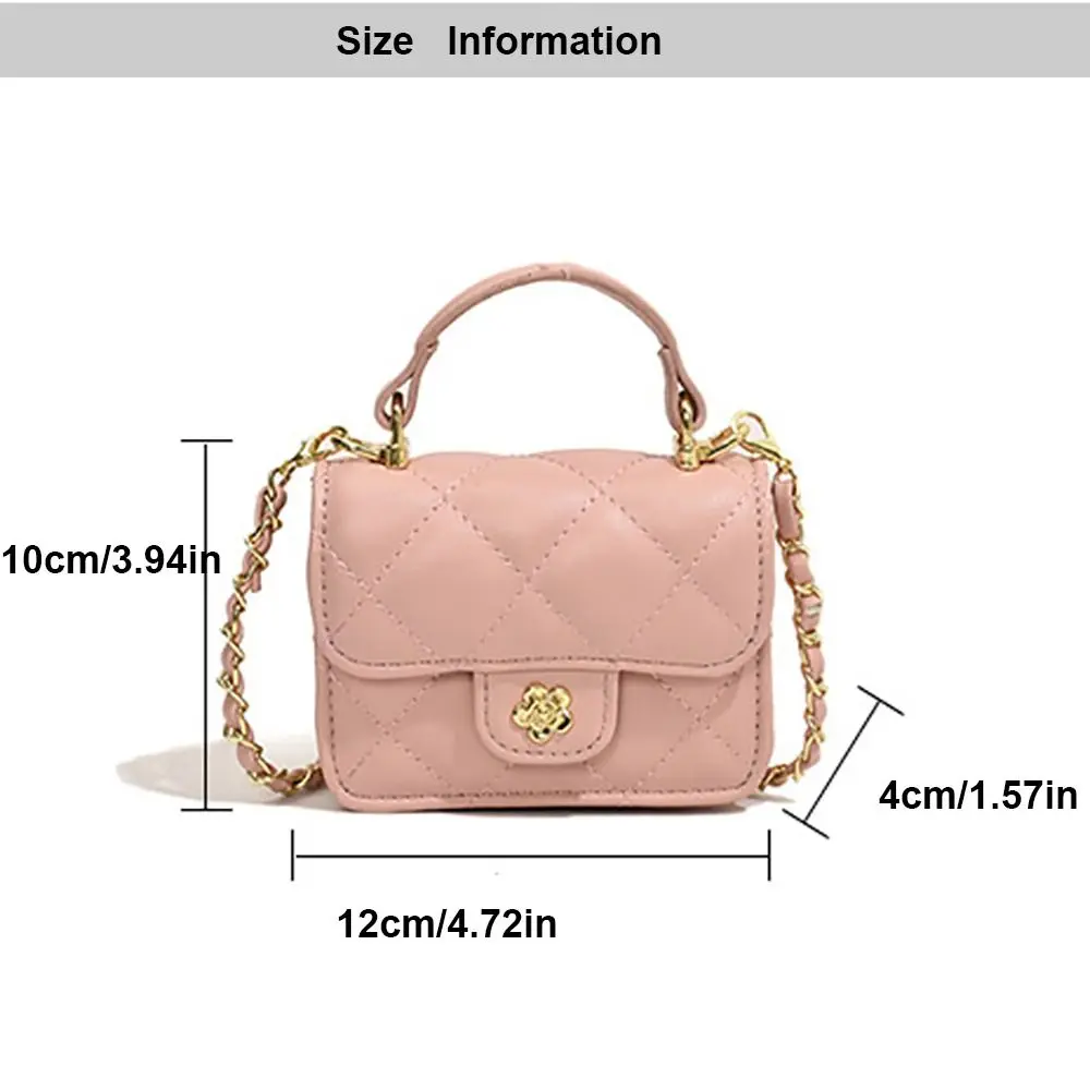 2024 New Mini Fragrance Chain Shoulder Bags Crossbody Bags PU Leather Rhombus Plaid Square Fashion Handbags Wallets For Women