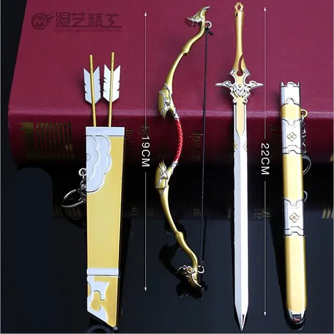 Alloy Weapon Avoid Dust Sword Saber Jinling Bow And Arrow Model Toy Action Figure Soldier In Stock