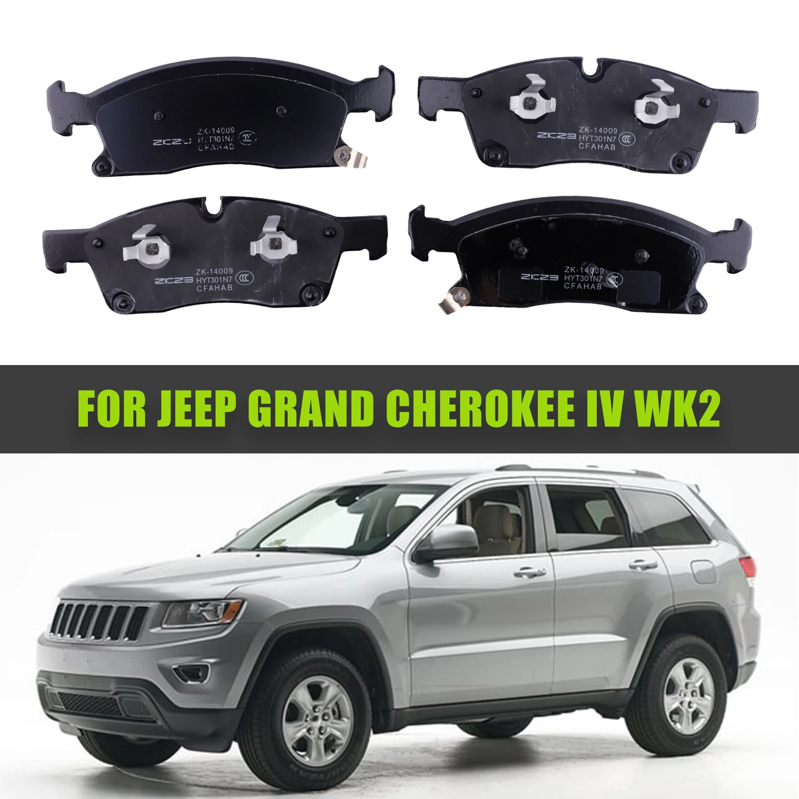 

Front Brake Pads Set For JEEP GRAND CHEROKEE IV WK2 3.0 3.6 2013- 5.7 6.4 2011- DODGE DURANGO WD 3.6/5.7 68052369AA 2AMV3369AA