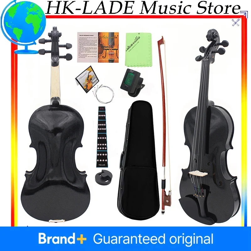 

4/4 1/8 Violin Solid Wood Violin Set with Case Accessories Professional Stringed Instruments Violin for Practice