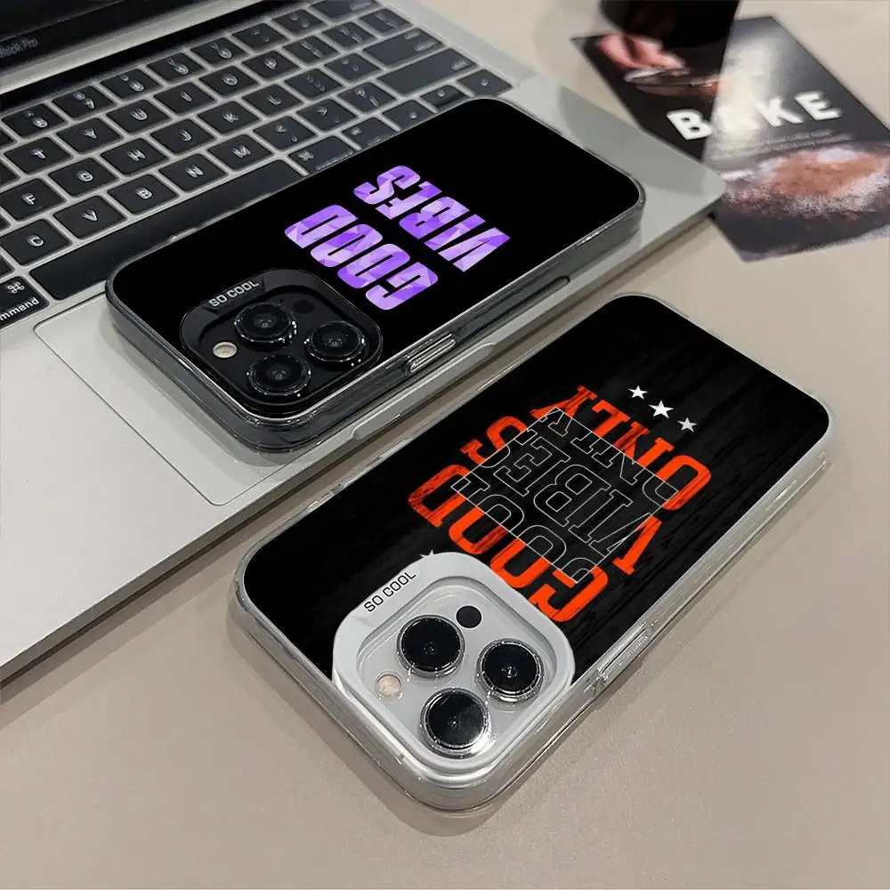 

Чехол Good Vibes для мобильного телефона iPhone 17 16 15 14 13 12 11 X XR XS 8 7 Air Pro Max Plus, полупрозрачный, цветной, люксовый