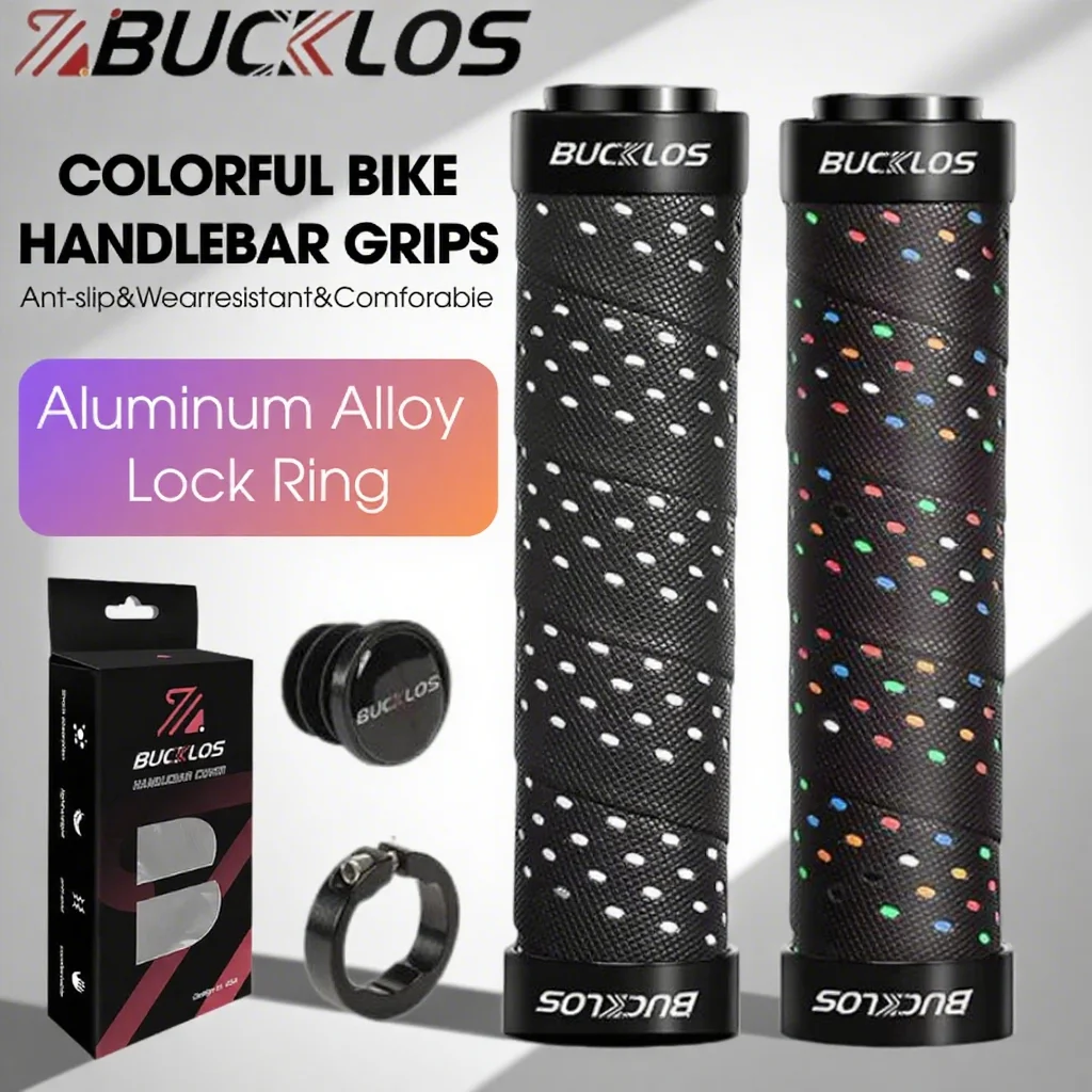 

BUCKLOS MTB Bike Grips Bicycle Handlebar Cover Breathable Lock on Handle Cuffs for Bicycle Mtb Bike Gauntlet Bike Grip Fists