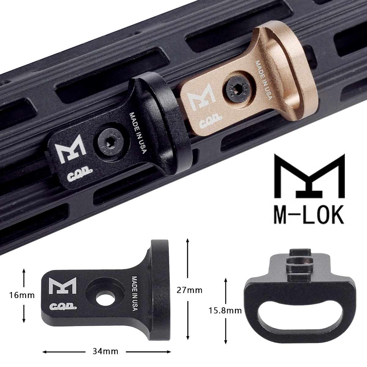 RSA GBB Buckle QD Swivel Sling Mlok Scope Mount Attachment Adapter Pictinny Rail Quick Detach Release QD Sling Point Mount Hook