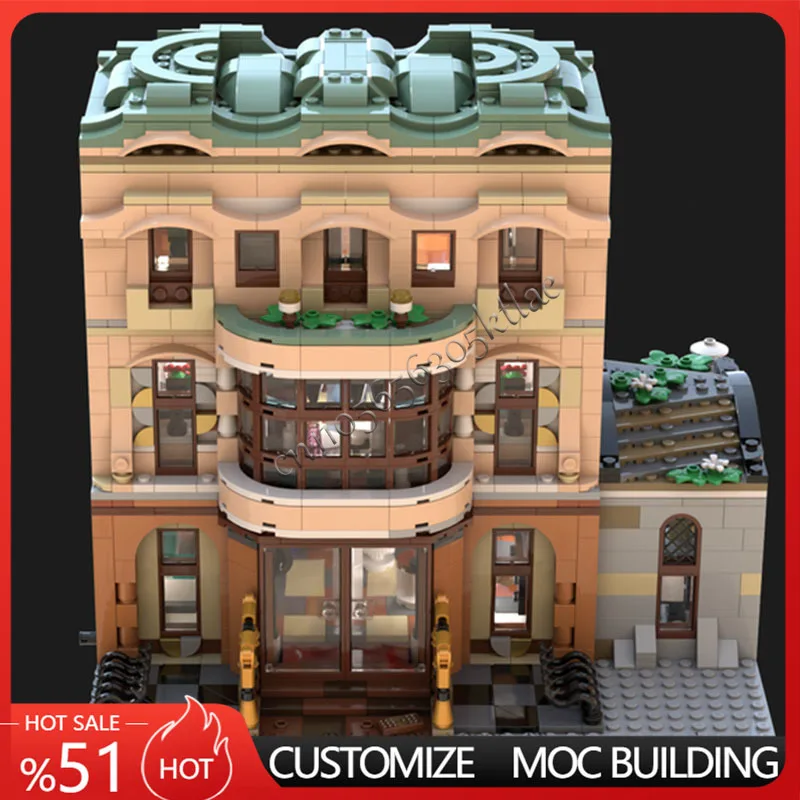 2760PCS MOC-10297 부티크 호텔 세트 모델 DIY 창의적인 거리 풍경 모델 맞춤 퍼즐 건축 모델 장난감 선물