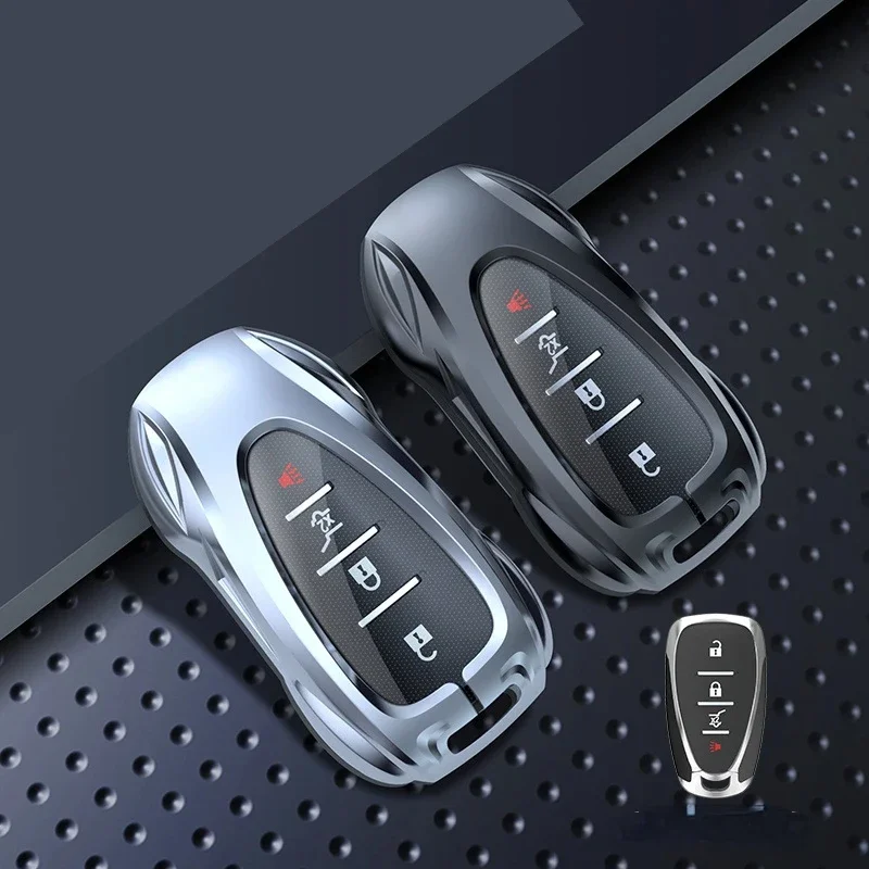 

Zinc Alloy Silver Car Key Case Keyless Cover Key Shell Car Accessories For Chevrolet Cruze XL Explorer