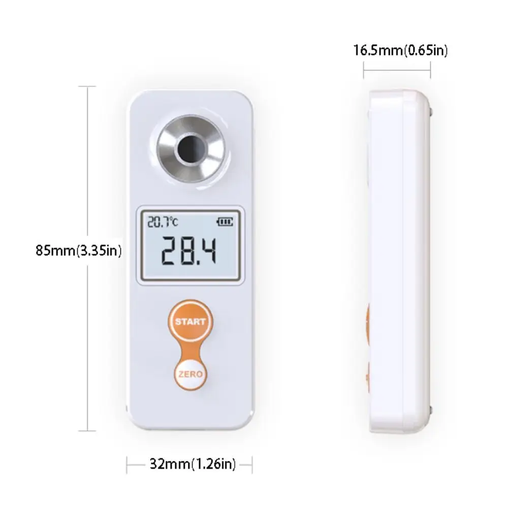 Prism Refraction Sugar Refractometer Handheld Densimeter Saccharimeter Tester High Precision Resolution Refractometer