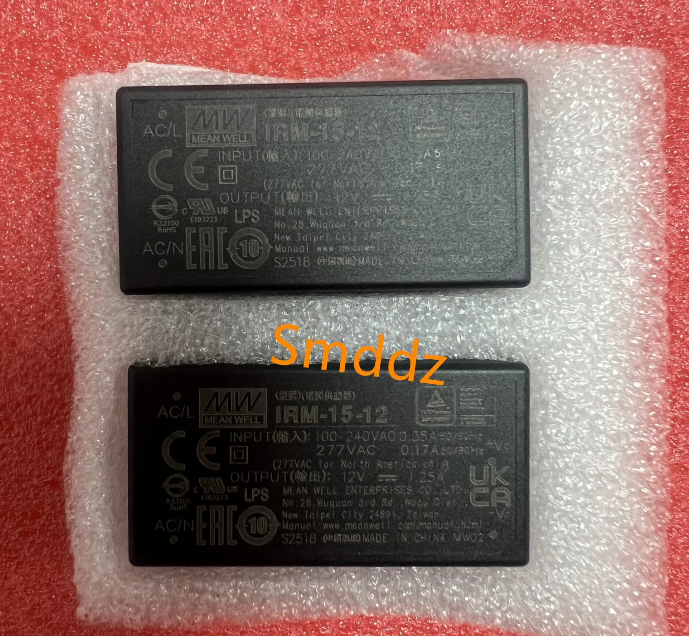 2 pieces, V-pin type, industrial module switch power supply，IRM-15-5    IRM-15-12    IRM-15-15    IRM-15-24