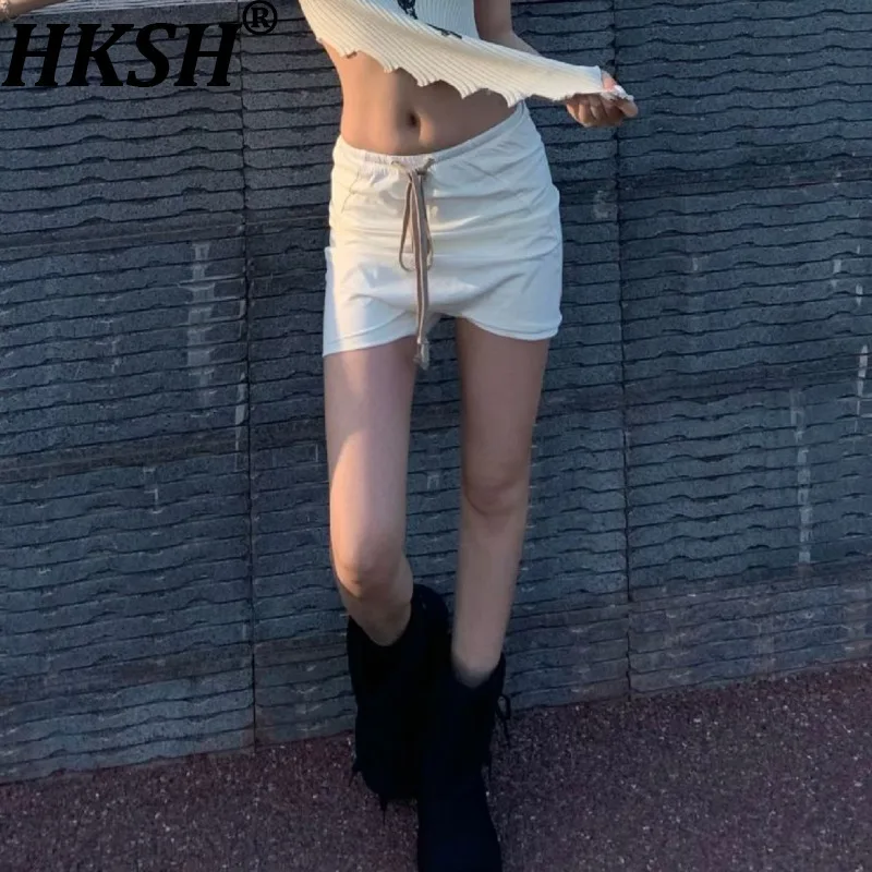 HKSH 2026 Summer New Women Skirt Drawstring Elastic Waisted A-line Pantskirt Versatile Trend Elegant Casual Short Culotte HK5684