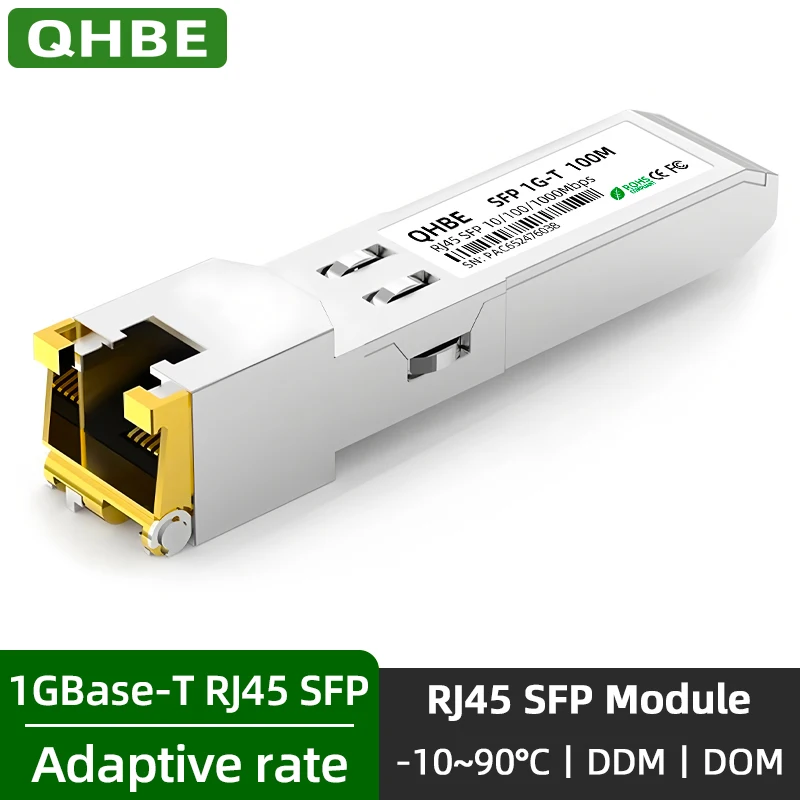 

1G RJ45 к SFP модуль адаптивной скорости медный SFP трансивер для Mikrotik/Cisco Switch Plug and Play 1000BASE-T RJ45 SFP модуль