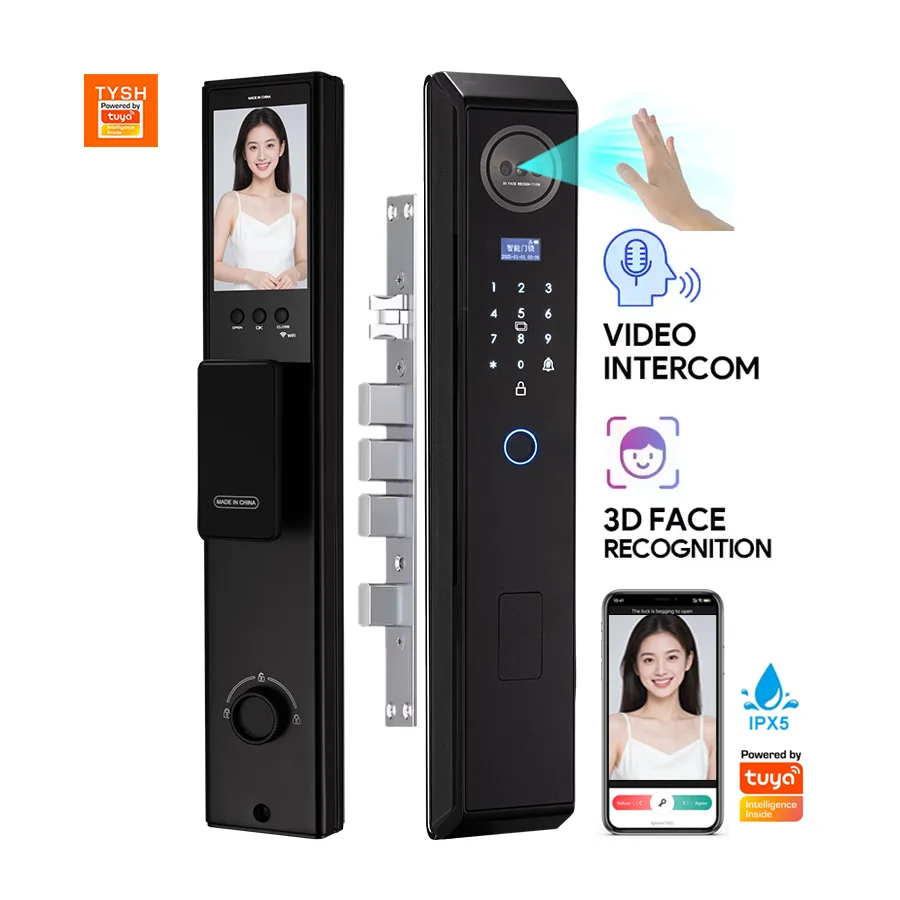 

Smart lock with Camera 3D Facial Recognition Electronic Door Lock with Visual Doorbell for Video Surveillance