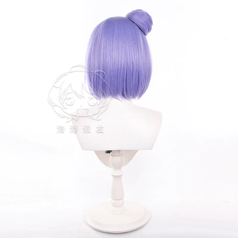 Konan Cosplay Wig 35CM Purple Short Hair Heat Resistant Synthetic Wig Konan +Wig Cap Anime  Party  Halloween Cosplay Wig