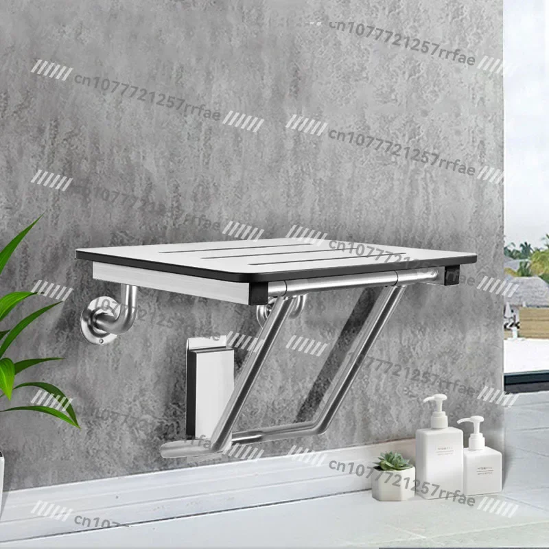 New Design White Safe Durable Bathroom Bathtub Wall Mounted Folding Shower Seat Bathroom Chair for Elderly