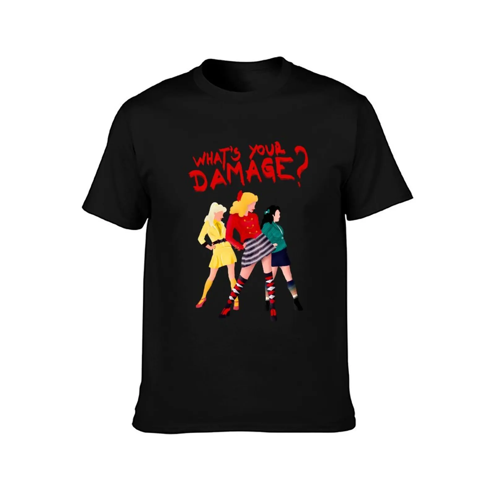 What’s your damage? T-Shirt Stain Resistant Casual Tee T-Shirt
