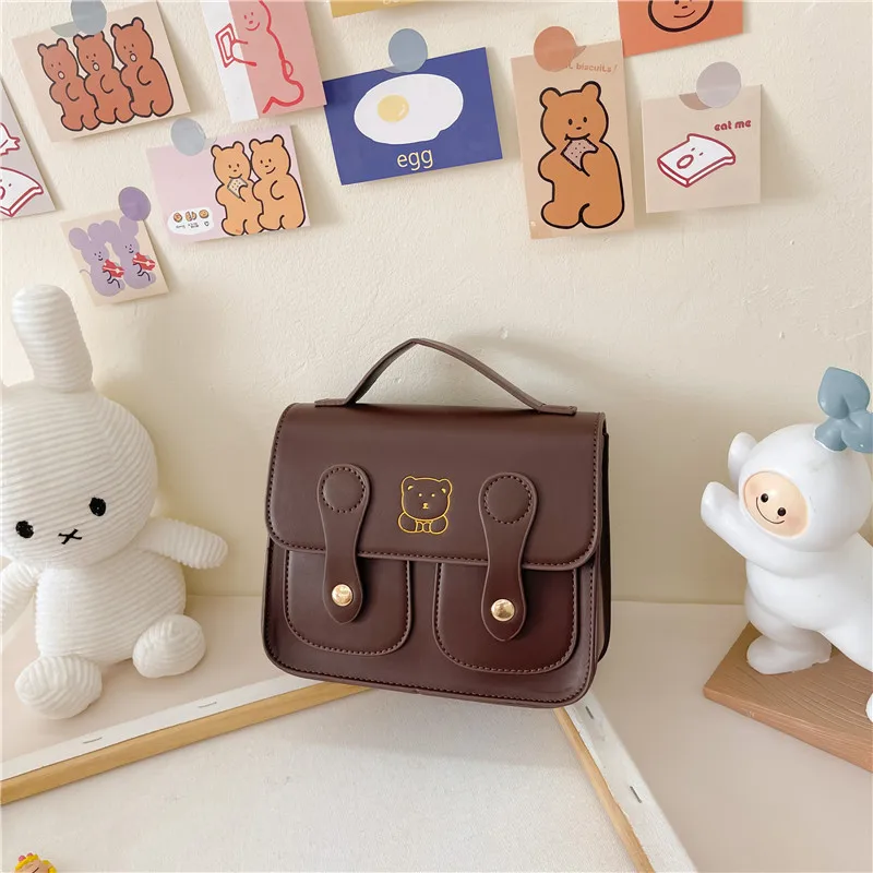 Small Square Bag 2023 New Spring And Summer Simple All-match Backpack For Boys Girls Cute Pure Color Outgoing Two-shoulder Bags